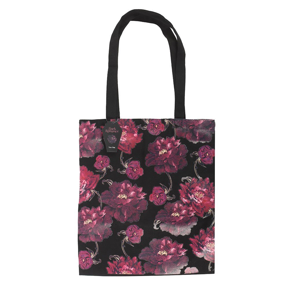 Something Different - Dark Romance Floral Print Tragetasche - Schwarz